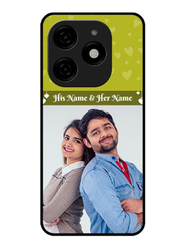 Custom Tecno Spark 20 Custom Metal Phone CaseYou and Me Heart Design