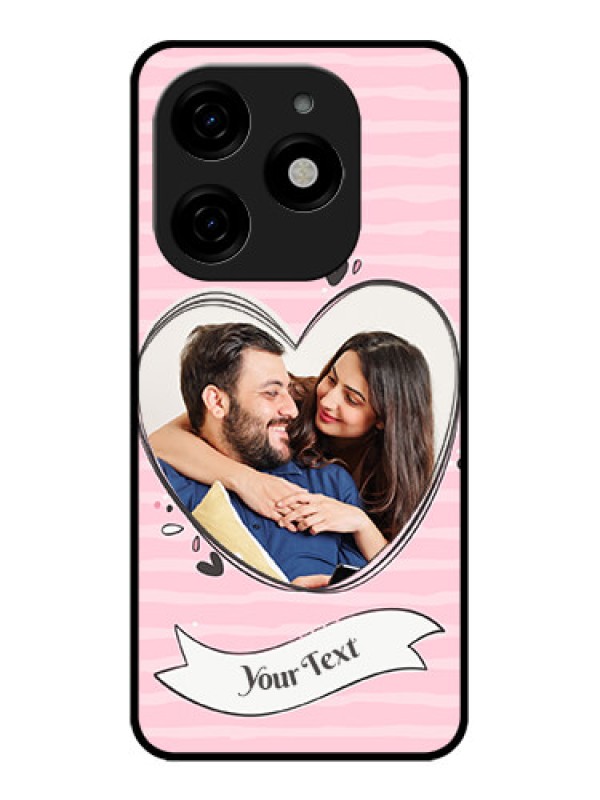 Custom Tecno Spark 20 Custom Metal Phone CaseVintage Heart Design