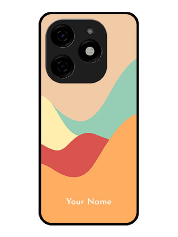 Custom Tecno Spark 20 Custom Metal Phone CaseOcean Waves Multi - Colour Design