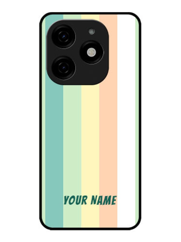 Custom Tecno Spark 20 Custom Metal Phone CaseMulti - Colour Stripes Design