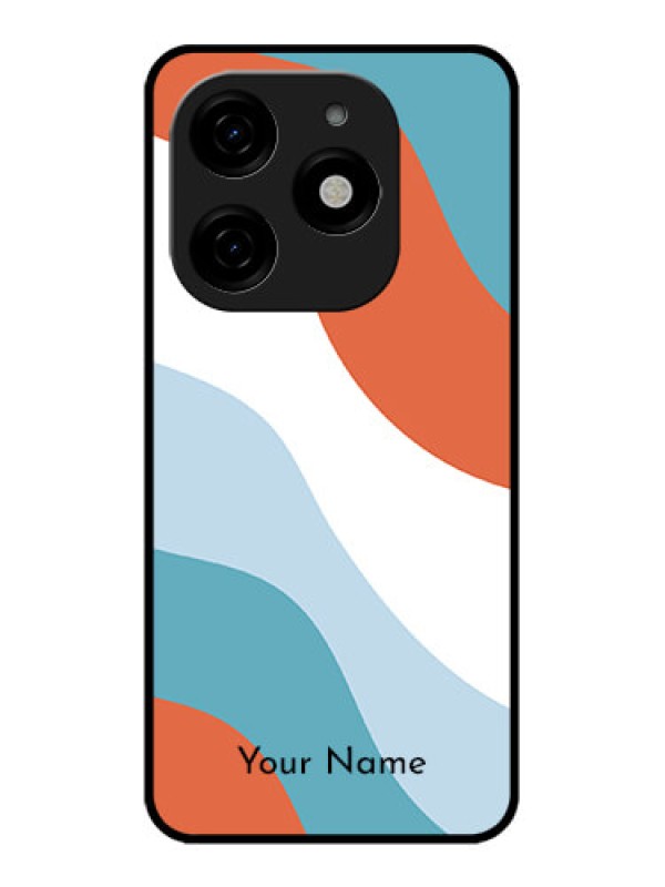Custom Tecno Spark 20 Custom Metal Phone CaseColoured Waves Design