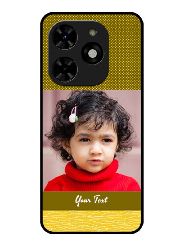 Custom Tecno Spark 20C Custom Metal Phone CaseSimple Green Color Design