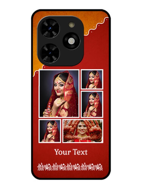 Custom Tecno Spark 20C Custom Metal Phone CaseWedding Pic Upload Design