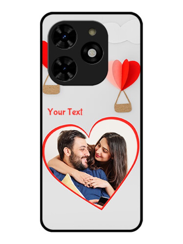 Custom Tecno Spark 20C Custom Metal Phone CaseParachute Love Design