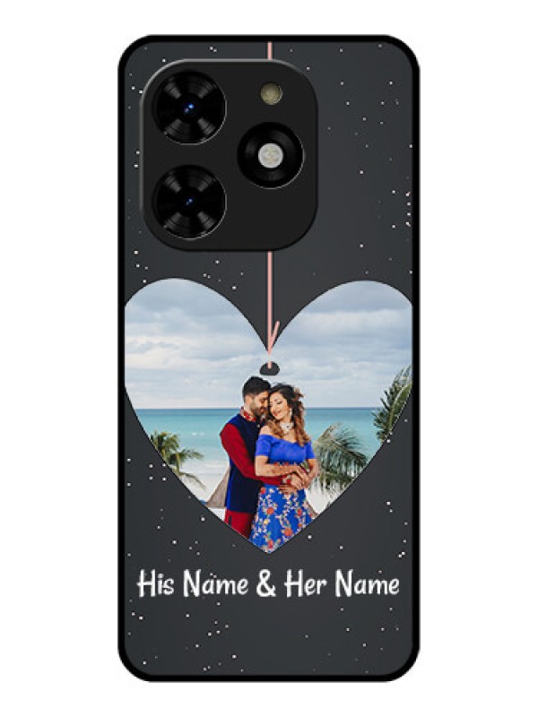 Custom Tecno Spark 20C Custom Metal Phone CaseHanging Heart Design