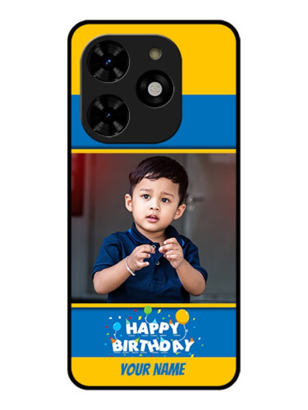 Custom Tecno Spark 20C Custom Metal Phone CaseBirthday Wishes Design