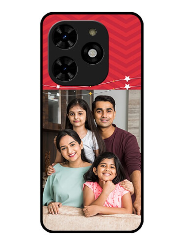 Custom Tecno Spark 20C Custom Metal Phone CaseHappy Family Design