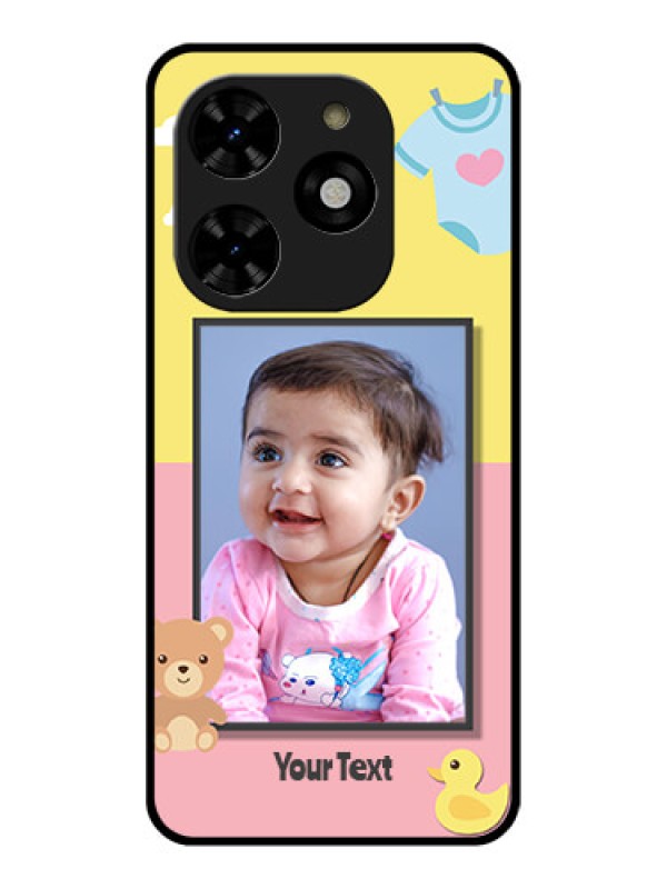 Custom Tecno Spark 20C Custom Metal Phone CaseKids 2 Color Design