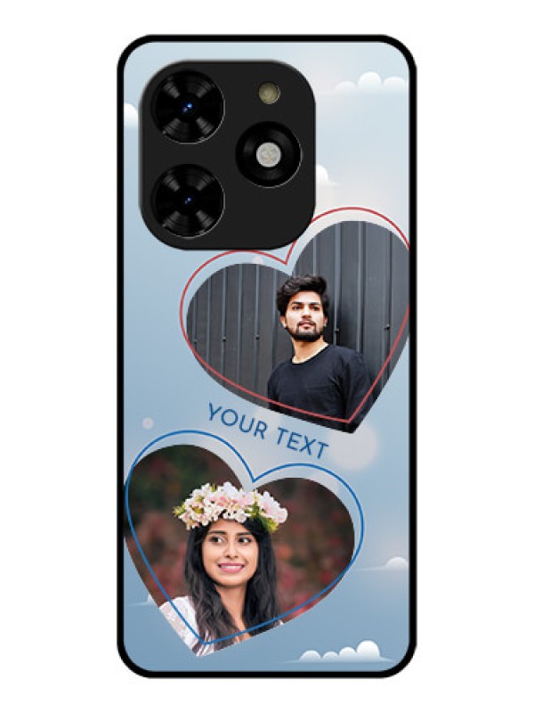 Custom Tecno Spark 20C Custom Metal Phone CaseBlue Color Couple Design