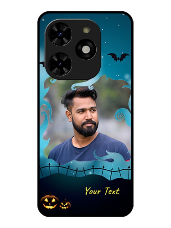 Custom Tecno Spark 20C Custom Metal Phone CaseHalloween Frame Design