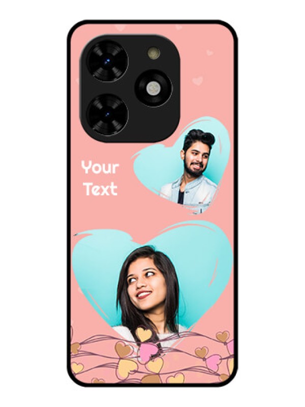 Custom Tecno Spark 20C Custom Metal Phone CaseLove Doodle Design