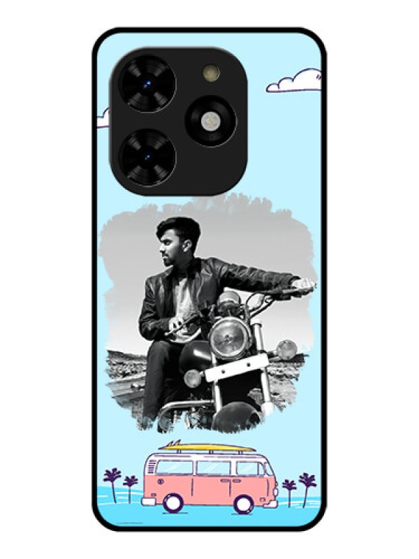 Custom Tecno Spark 20C Custom Metal Phone CaseTravel and Adventure Design