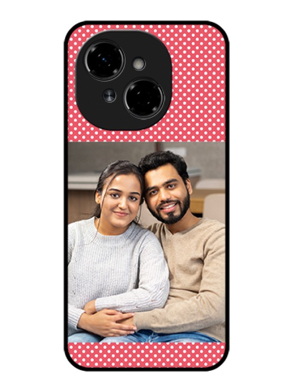 Custom Tecno Spark Go 1 Custom Metal Phone Case - White Dotted Design