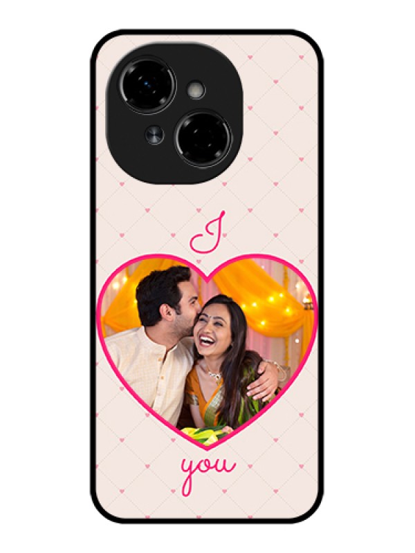 Custom Tecno Spark Go 1 Custom Metal Phone Case - Heart Shape Design