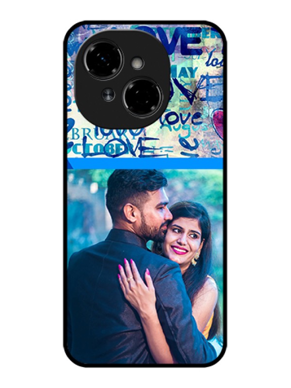 Custom Tecno Spark Go 1 Custom Metal Phone Case - Colorful Love Design