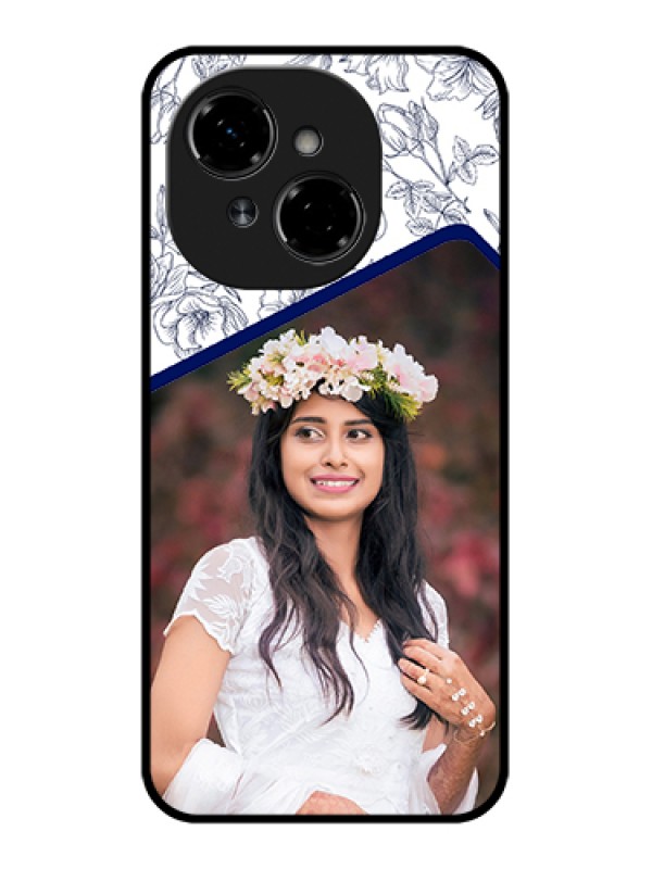 Custom Tecno Spark Go 1 Custom Metal Phone Case - Classy Floral Design