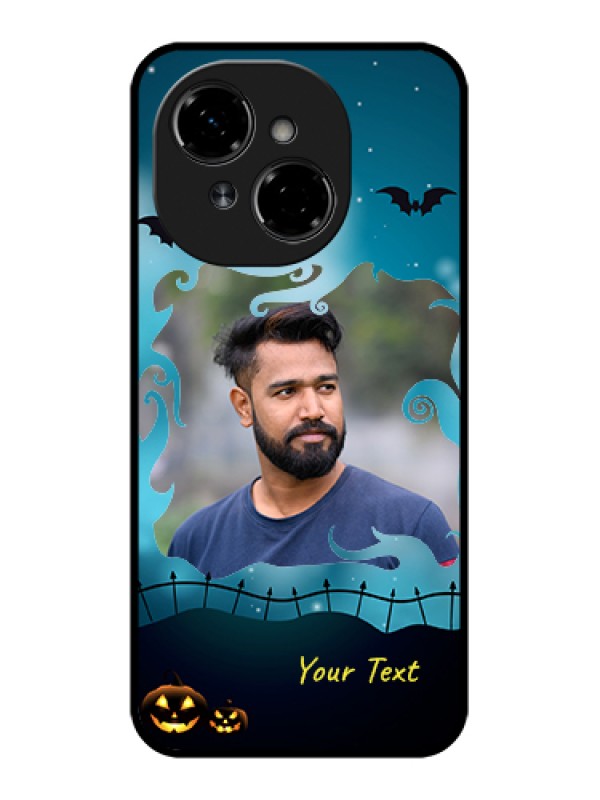 Custom Tecno Spark Go 1 Custom Metal Phone Case - Halloween Frame Design