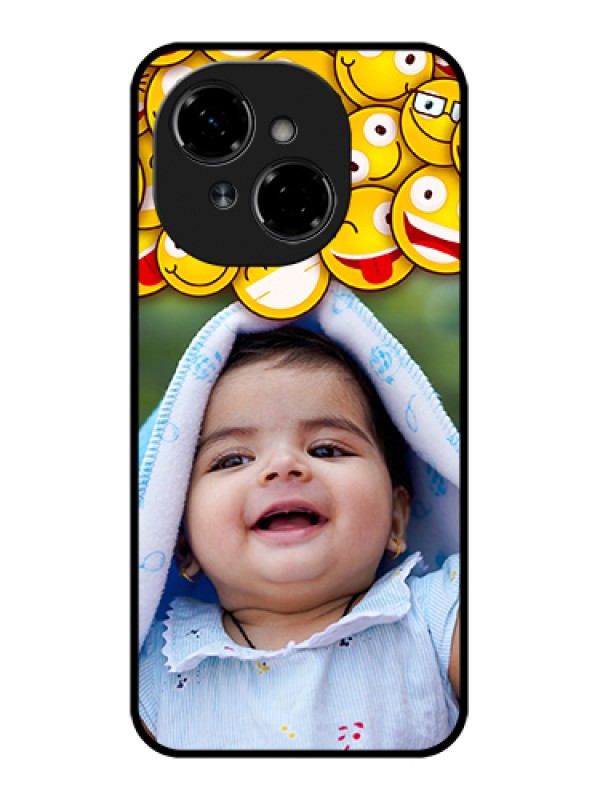 Custom Tecno Spark Go 1 Custom Metal Phone Case - With Smiley Emoji Design