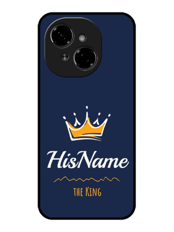 Custom Tecno Spark Go 1 Custom Metal Phone Case - King With Name Design