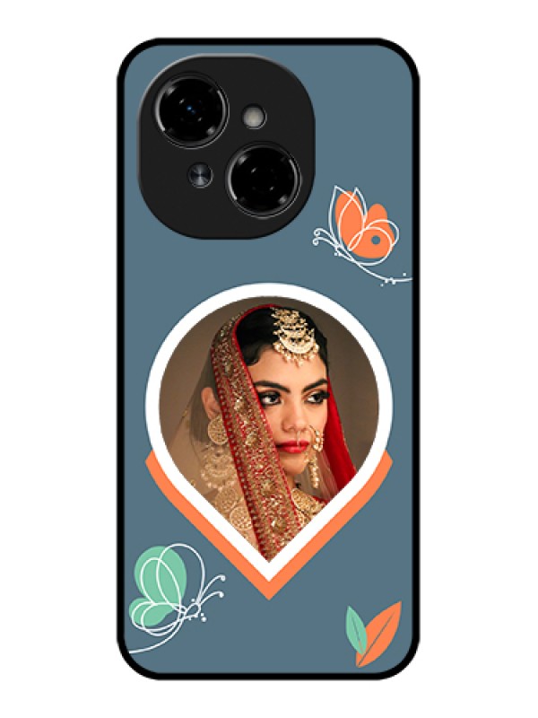 Custom Tecno Spark Go 1 Custom Metal Phone Case - Droplet Butterflies Design
