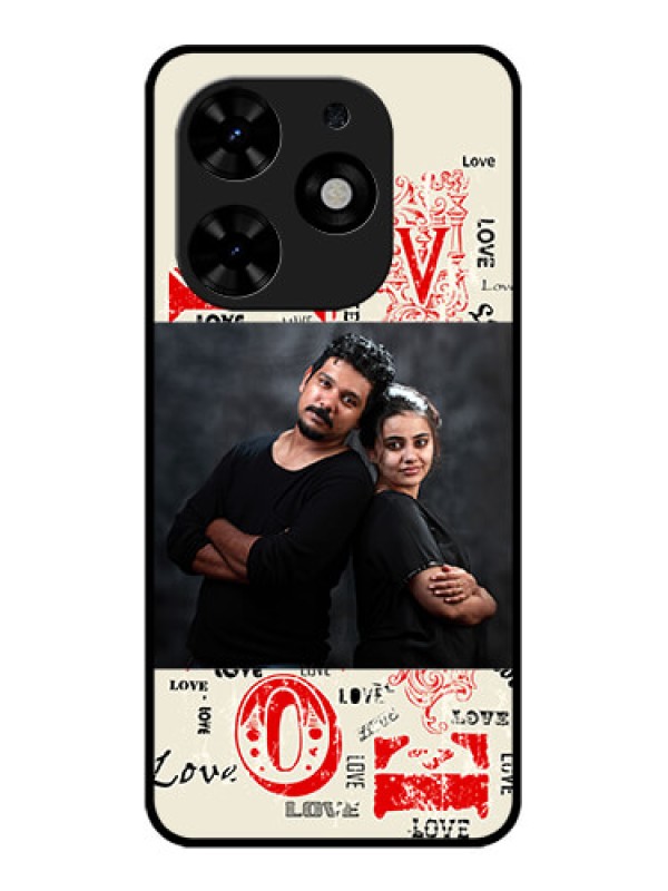 Custom Tecno Spark Go 2024 Custom Metal Phone CaseTrendy Love Design Case