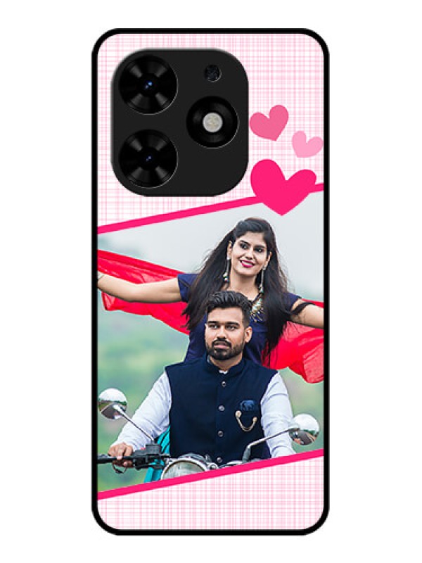Custom Tecno Spark Go 2024 Custom Metal Phone CaseLove Shape Heart Design