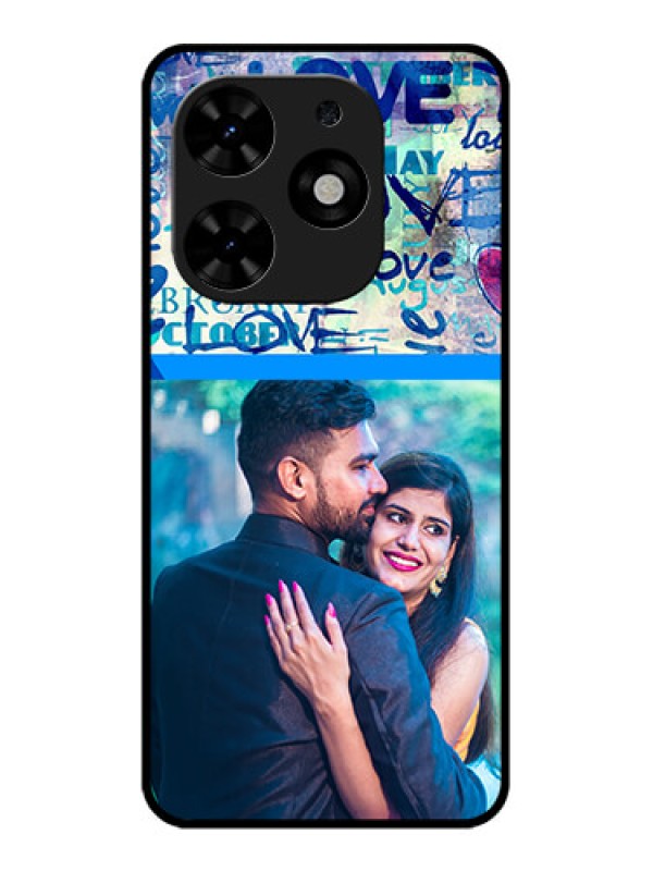 Custom Tecno Spark Go 2024 Custom Metal Phone CaseColorful Love Design