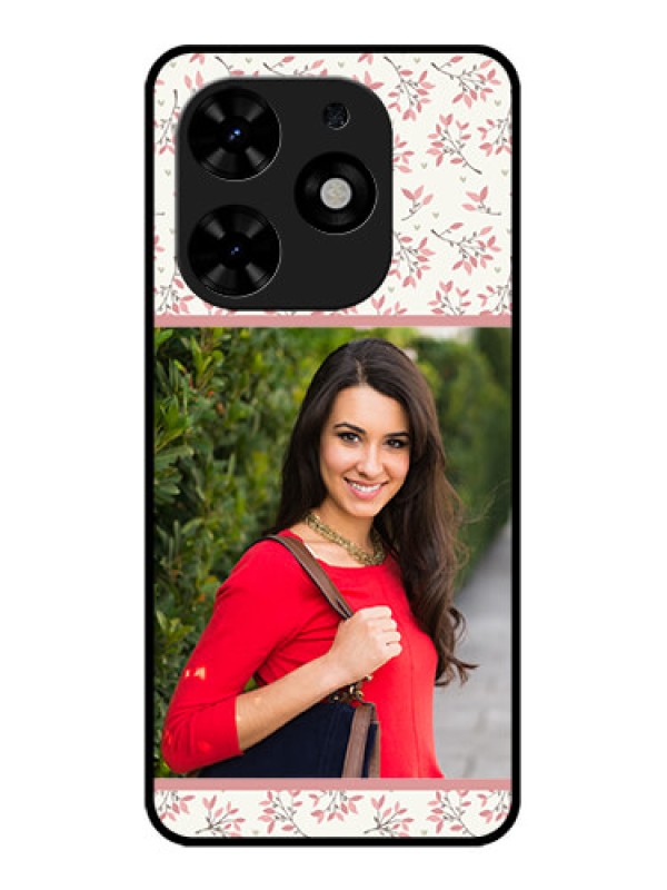 Custom Tecno Spark Go 2024 Custom Metal Phone CaseStunning Floral Design