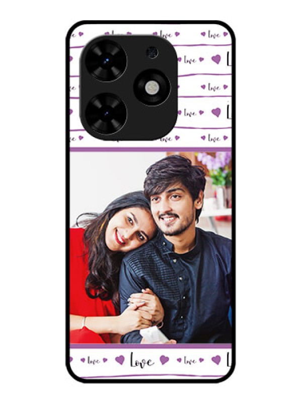 Custom Tecno Spark Go 2024 Custom Metal Phone CaseCouples Heart Design