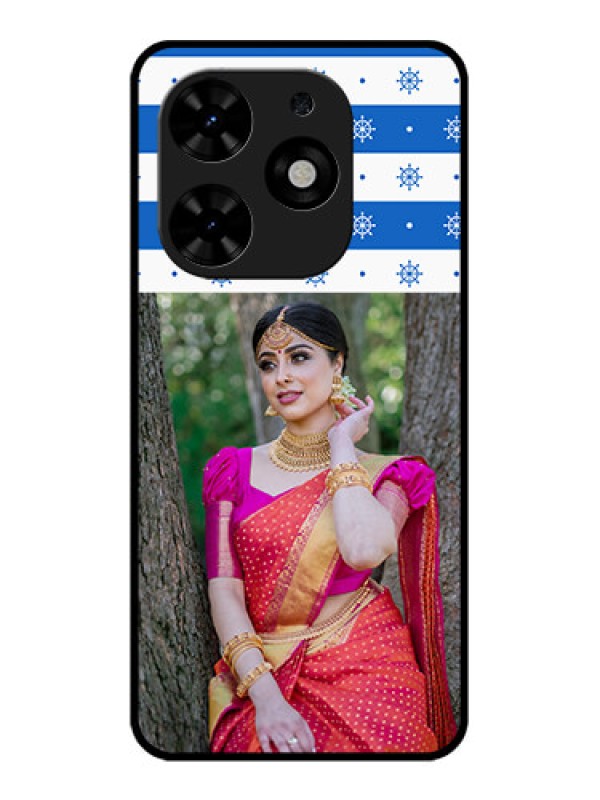 Custom Tecno Spark Go 2024 Custom Metal Phone CaseSnow Pattern Design