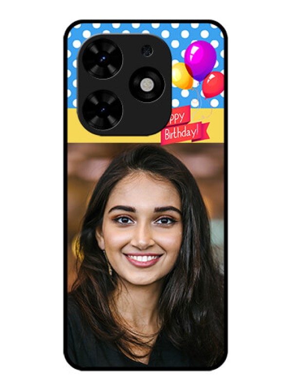 Custom Tecno Spark Go 2024 Custom Metal Phone CaseHappy Birthday Design