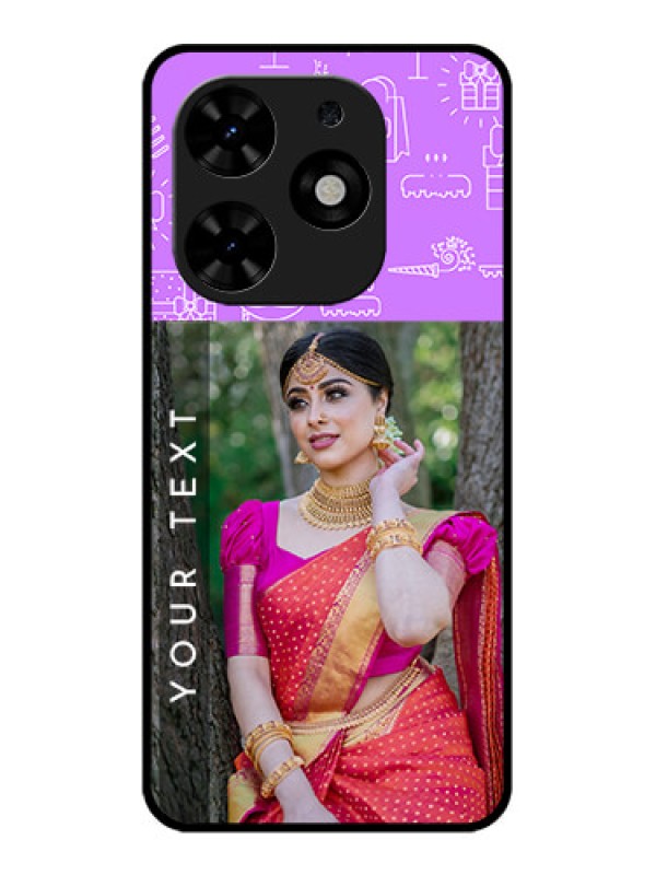 Custom Tecno Spark Go 2024 Custom Metal Phone CaseBirthday Icons Design