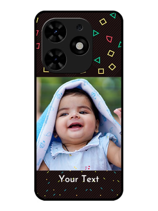 Custom Tecno Spark Go 2024 Custom Metal Phone CaseWith Confetti Birthday Design