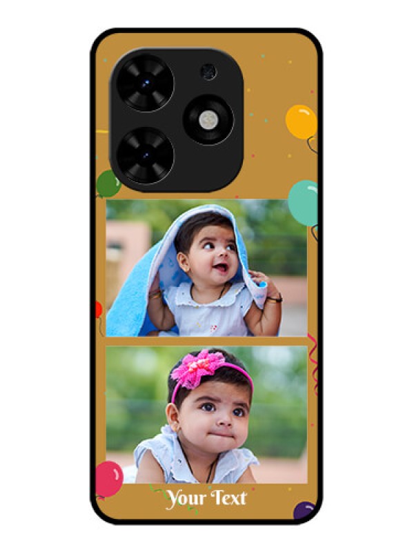 Custom Tecno Spark Go 2024 Custom Metal Phone CaseImage Holder With Birthday Celebrations Design
