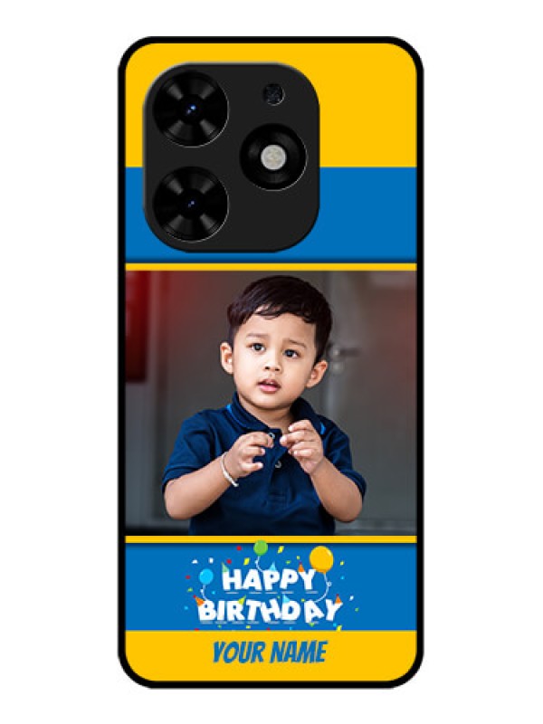 Custom Tecno Spark Go 2024 Custom Metal Phone CaseBirthday Wishes Design