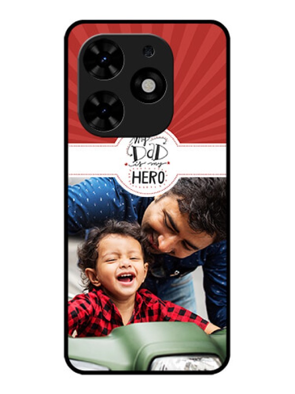Custom Tecno Spark Go 2024 Custom Metal Phone CaseMy Dad Hero Design
