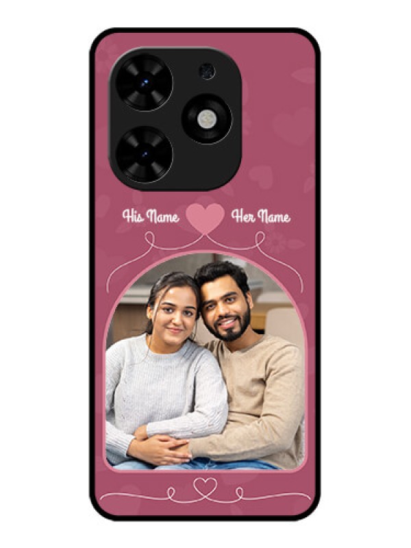 Custom Tecno Spark Go 2024 Custom Metal Phone CaseLove Floral Design