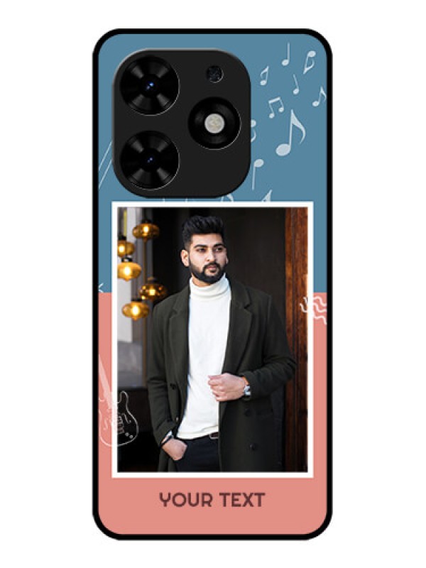 Custom Tecno Spark Go 2024 Custom Metal Phone CaseWith Color Musical Note Design