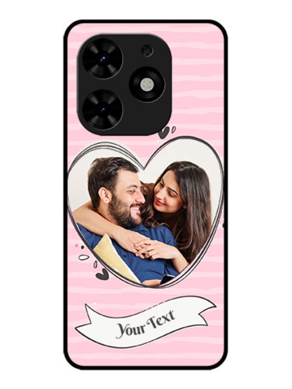 Custom Tecno Spark Go 2024 Custom Metal Phone CaseVintage Heart Design