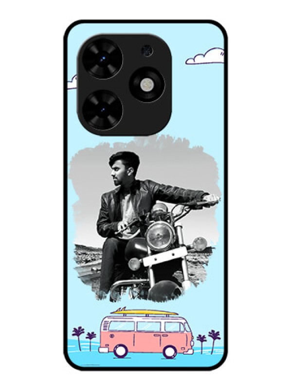 Custom Tecno Spark Go 2024 Custom Metal Phone CaseTravel and Adventure Design
