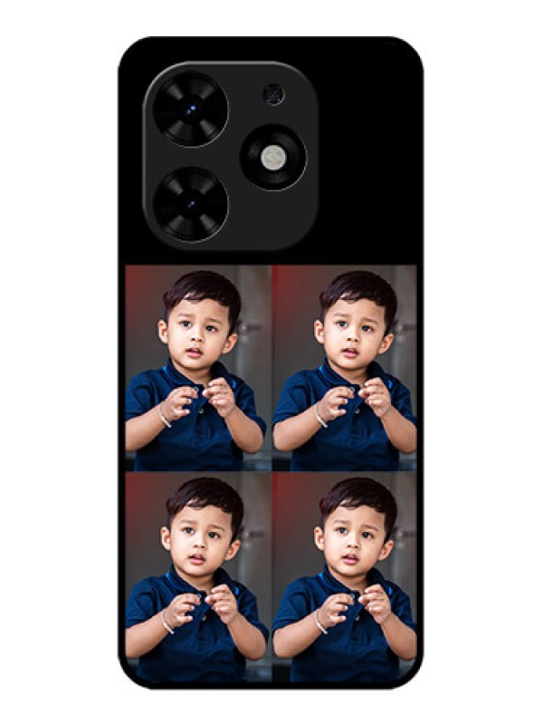 Custom Tecno Spark Go 2024 Custom Metal Phone Case4 Image Holder Design