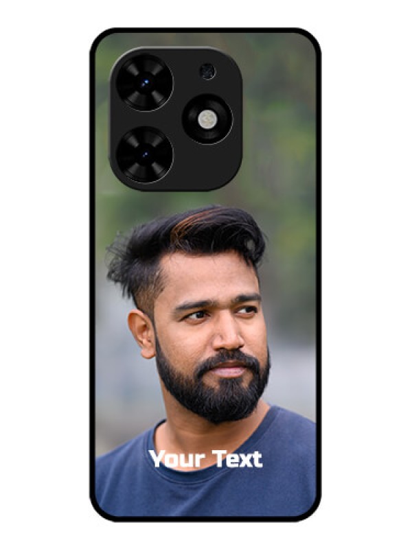 Custom Tecno Spark Go 2024 Custom Metal Phone CasePhoto With Text Design