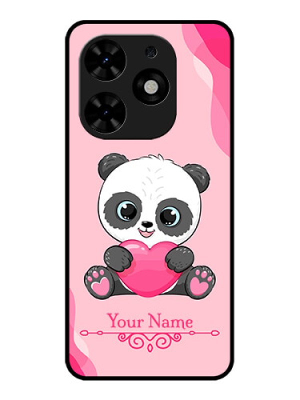 Custom Tecno Spark Go 2024 Custom Metal Phone CaseCute Panda Design