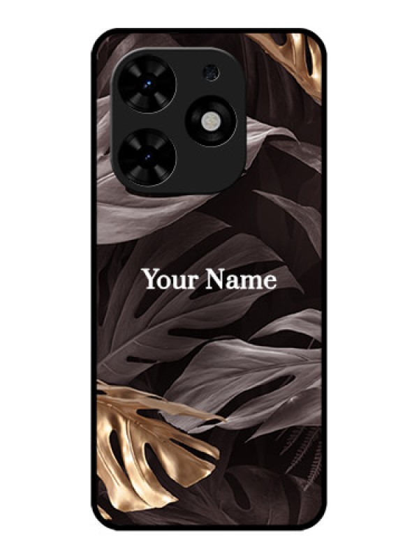 Custom Tecno Spark Go 2024 Custom Metal Phone CaseWild Leaves Digital Paint Design