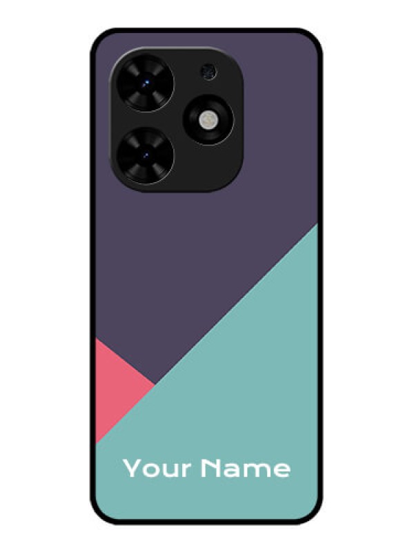 Custom Tecno Spark Go 2024 Custom Metal Phone CaseTri Color Abstract Design