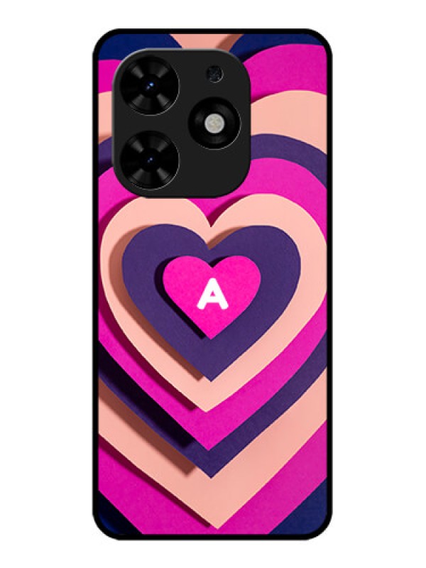 Custom Tecno Spark Go 2024 Custom Metal Phone CaseCute Heart Pattern Design