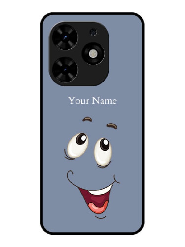 Custom Tecno Spark Go 2024 Custom Metal Phone CaseLaughing Cartoon Face Design