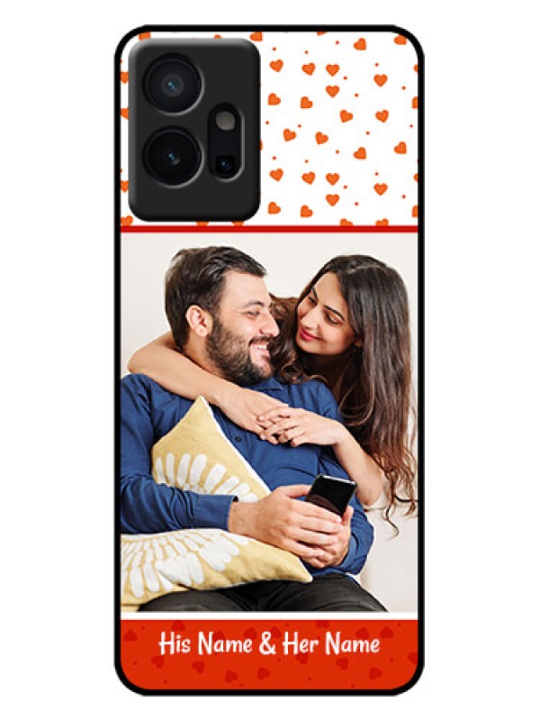 Custom Vivo T1 5G Custom Metal Phone Case - Orange Love Symbol Design
