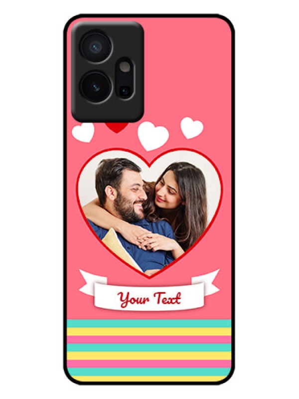 Custom Vivo T1 5G Custom Metal Phone Case - Love Shapes Doodle Design