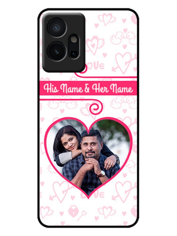 Custom Vivo T1 5G Custom Metal Phone Case - Heart Shape Love Design
